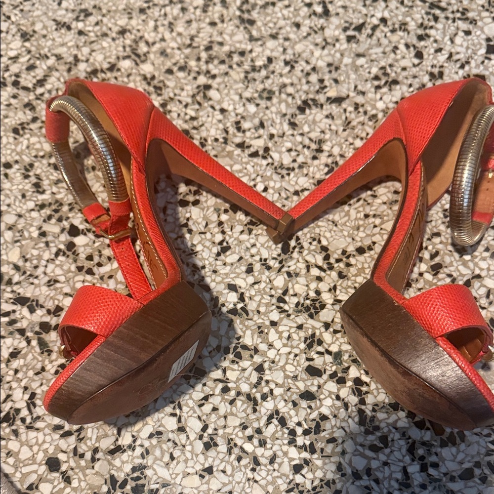 Lanvin Red Women's Heels - Picture 3 of 9